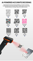 Escáner de Código de Barras de Escritorio 1D 2D QR, USB, Manos Libres, 3 Modos, Lector de Códigos Automático