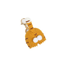 Porte-clés en crochet fait main, motif fesses de chat noir et blanc, pendentif animal tricoté doux et amusant, breloque fesses de chaton pour sacs à dos, voitures et décoration de clés