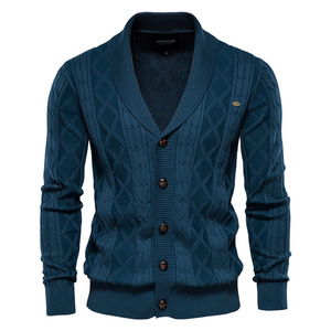 Cardigan en laine respirant à col en V pour homme, tricoté, coupe ample, manches longues, idéal pour les loisirs en hiver - Product Image 2