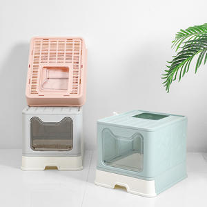 Vollständig geschlossene geruchs neutrale große Katzen toilette mit Deckel Leicht zu reinigende Kunststoffs chu blade Katzen toilette mit großer Kapazität - Product Image 2