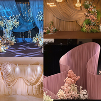 Tissu extensible en spandex effet soie ondulée pour plafond, drapé de rideau blanc, rouge, rose, noir, bleu pour la décoration de tentes d'événements et de mariages