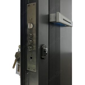 American Backyard External Electric Smart Lock House Puertas delanteras de metal para exteriores con listones de aluminio modernos a la venta - Product Image 5