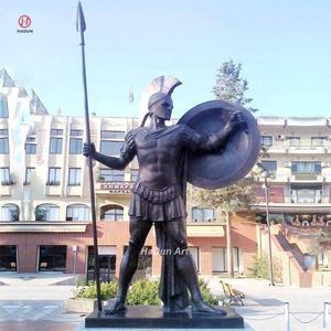 Jardín al aire libre Antiguo Tamaño real Bronce Romano Guerrero Estatua Escultura espartana - Product Image 2
