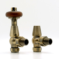 Válvula de Calefacción para Radiador de Latón Giratoria Manual TRV, de Pared o de Pie, Cromada Clásica, Termostática Ajustable