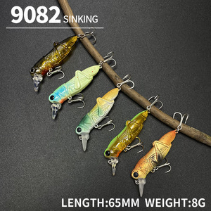 7 couleurs 65Mm/8G appât dur en plastique eau salée méné matériel de pêche naufrage insecte <span class=keywords><strong>sauterelle</strong></span> méné <span class=keywords><strong>leurre</strong></span> - Product Image 2