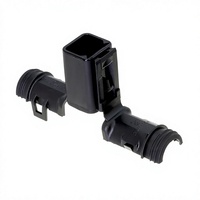 Cubiertas y Tapas para Conectores Automotrices DEUTSCH 1011-229-0205 Originales, Carcasa Trasera, Salida de Cable en Ángulo de 180° ° Negro, PA GF.