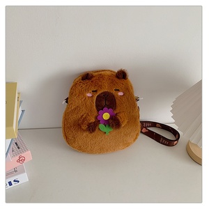 Mochila de Peluche de Capibara Diablo de Halloween, Bolso Estéreo de Dibujos Animados, Unisex, Naranja, Bandolera Transfronteriza - Product Image 6