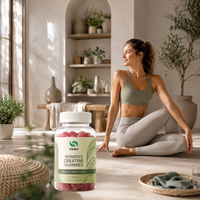 Bouteille scellée de 60 gommes de créatine multi-saveurs pour femmes, liste d'ingrédients propres, sans stimulateurs supplémentaires, utilisation à domicile et en voyage