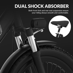 Vélo électrique <span class=keywords><strong>pliable</strong></span>, moteur de 1000 W de puissance maximale, autonomie de 45 milles, pneus larges 20x3, Shimano 7 vitesses, vélo électrique - Product Image 5