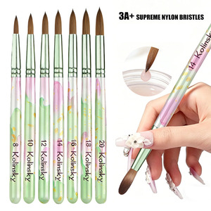 <span class=keywords><strong>Kit</strong></span> <span class=keywords><strong>de</strong></span> Pinceles Redondos <span class=keywords><strong>de</strong></span> Nailon <span class=keywords><strong>de</strong></span> Alta Calidad <span class=keywords><strong>para</strong></span> <span class=keywords><strong>Uñas</strong></span>, con Logotipo Personalizado, Profesionales, <span class=keywords><strong>de</strong></span> Madera, Tamaños 2-20, <span class=keywords><strong>para</strong></span> Pintura Acrílica, Venta al por Mayor - Product Image 2