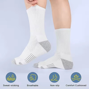 OEM Custom Logo Basketball <b>Socks</b>, High Quality Knitted Crew Sports <b>Socks</b> with <b>Moisture</b> Wicking Design - Product Image 5