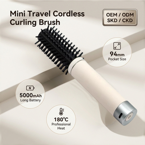 <span class=keywords><strong>Fer</strong></span> à boucler personnalisé rechargeable par USB, sans fil, brosse chauffante, <span class=keywords><strong>fer</strong></span> à boucler électrique portable, automatique - Product Image 1