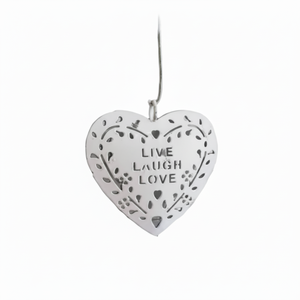 Adorno colgante de corazón de Metal de Navidad decoración rústica de vacaciones - Product Image 1