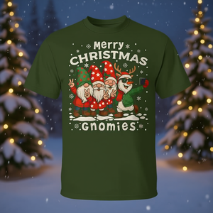 T-shirt Gnome des fêtes Merry Christmas Gnomies pour hommes Xl vert - Product Image 3