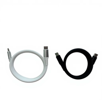 Kabel Magnetik Tipe C ke Tipe C Berbahan Katun Kepang 100w dengan Fungsi PD untuk Perangkat Seluler Komputer untuk iPhone untuk Samsung