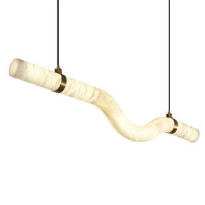 cheap competitive price alabaster marble <b>chandelier</b> Marble Linear Pendant Light for Dining <b>Room</b> <b>Living</b> <b>Room</b> - Product Image 5