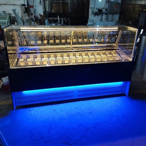 Giá thấp thương mại lạnh Ice Cream Tủ đông nhà máy Quảng Châu 20 30 Chảo công suất lớn Gelato Showcase tủ trưng bày - Product Image 3