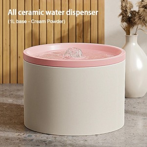 Pengumpan air keramik padat sangat tenang, untuk hewan peliharaan kucing anjing Dispenser penyaring air mancur otomatis mengisi sirkulasi senyap - Product Image 3