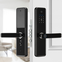 Cerradura Inteligente Biométrica al por Mayor con Cámara de Mirilla Visual, Visualización Remota por App TTlock, Audio Bidireccional, Almacenamiento en la Nube y Llave Digital de Madera
