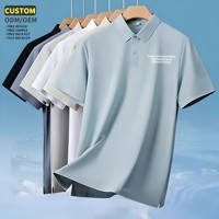 Polo en soie glacée à séchage rapide, personnalisable avec logo brodé, idéal pour uniformes d'entreprise – Polos pour hommes de haute qualité en gros
