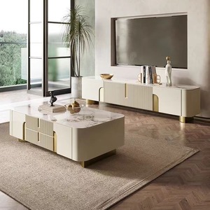 Mueble de <span class=keywords><strong>TV</strong></span> Moderno y Contemporáneo de <span class=keywords><strong>Madera</strong></span> Rectangular para Dormitorio, Sala de Estar o Apartamento de Hotel, con Almacenamiento, <span class=keywords><strong>Panel</strong></span> Superior de Pizarra - Product Image 3