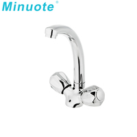 2024 nouveau Design robinet de cuisine robinet d'eau chaude et froide robinets de cuisine en laiton 304 acier inoxydable double mitigeur de robinet de bassin ouvert