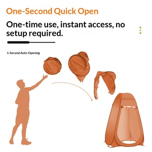 Tenda da Campeggio per Doccia, Toilette Mobile e Spogliatoio, Impermeabile Quattro Stagioni, Mimetica in Poliestere 190T con Borsa Portaoggetti Integrata - Product Image 3