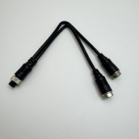 Konektor GX12 GX16 Plug 1 ke 2 Arah Y Splitter 4Pin Paralel Konektor Penerbangan Male dan Female Kabel Ekstensi Sensor Solar PV CCTV
