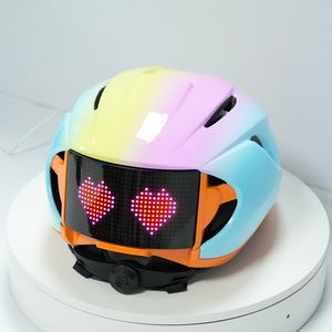 Casco de Ciclismo con Luz LED, Casco Deportivo Portátil para Exteriores, Casco Protector para Bicicleta de Carretera para Adultos con Pantalla LED - Product Image 5