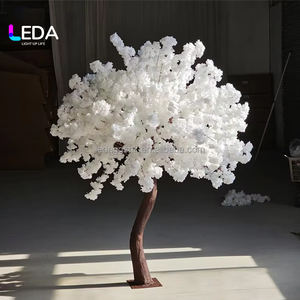 Árbol Artificial de Flores de Cerezo Blanco en Forma de S de LEDA, de 3, 4 y 5 pies, para Decoración de Bodas y Eventos - Product Image 1