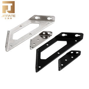 Support d'étagère triangulaire en acier inoxydable JINNATE, connecteur de meuble, support d'angle métallique durable pour montage et fixation - Product Image 1