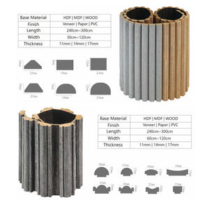 Panneau MDF 3D incurvé écologique Panneau de revêtement polyvalent flexible en <span class=keywords><strong>demi</strong></span>-<span class=keywords><strong>cercle</strong></span> Panneau MDF pour murs - Product Image 3