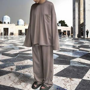 OEM ชุดเสื้อนอกถักแบบลำลองสำหรับทุกเพศ, ผ้าฝ้ายระบายอากาศได้ดีสวมใส่สบายสำหรับฤดูร้อนขายส่ง - Product Image 2