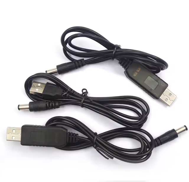 USB Power Boost Line DC 5V to 9V 12V Step UP Module USB Converter Adapter Router Cable 2.1x5.5mm Plug For Power Supply Charger
