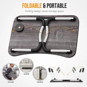 Soporte para computadora portátil, soporte de lectura, escritorio de pie portátil plegable, mesa de cama para comer y escribir - Product Image 5