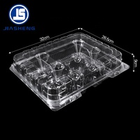 Boîte à cupcakes en plastique jetable transparent à emporter emballage à clapet sous blister de cupcakes alimentaires