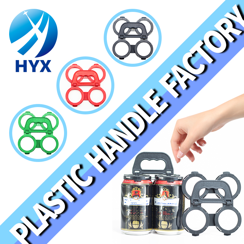 Beer Can Holder 202 Can Plastic Handle Customization 54mm Diameter High Quality 4-Pack Beer Can Carrier