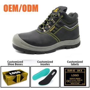 Chaussures de sécurité pour hommes Tiger Master en cuir de vache noir, résistantes à l'eau et à l'huile, semelle en PU antidérapante, <span class=keywords><strong>anti</strong></span>-perforation, embout composite pour l'industrie - Product Image 4