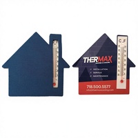 Termometer Kulkas Magnetik Bentuk Rumah Pengukur Suhu Celcius Fahrenheit Stiker Logo Cetak Warna