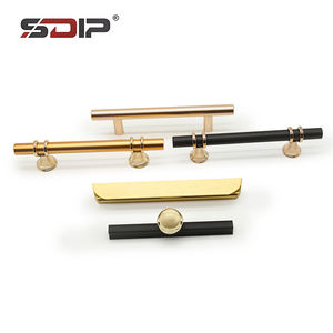 Puxadores Modernos Pretos de Liga de Alumínio para Portas de Armário, Gavetas e Móveis de Cozinha, Quarto, Cômoda e Sala de Estar, Ferragens para Vila - Product Image 4