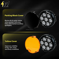 Phare avant de moto Polestarlight à 7 LED 70-ULTRA avec câble à dégagement rapide, feux de jour, klaxon et éclairage LED clignotant