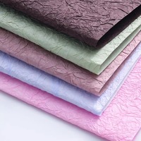 Fleur artificielle haut de gamme, faite main, DIY, écologique, à double couche, plissée, texturée, motif pierre, style encre de Chine, motif floral, pour art floral