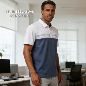 Polo de Diseño Nuevo 2026, OEM, Algodón Sostenible, de Lujo, a Rayas, Antiarrugas, de Secado Rápido, Corte Ajustado, Informal de Negocios, Estilo <span class=keywords><strong>Boss</strong></span> - Product Image 5