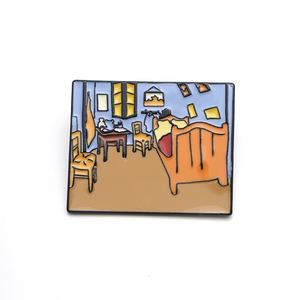 Logo de mode personnalisé Badges en métal Broche Épingles en émail pour la peinture <span class=keywords><strong>Van</strong></span> <span class=keywords><strong>Gogh</strong></span> Art Épingles en émail souple/dur personnalisées - Product Image 6