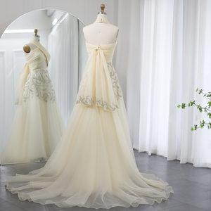 شارون قال s444 فاخر كريستال الرسن بيج فستان سهرة الزفاف ثوب حفلة رسمي s444 ضيف - Product Image 5