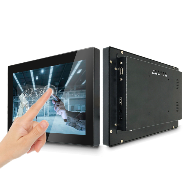Super Factories 10.1 Inch Industrial Lcd Capacitive Touch Screen Monitor POS Screen HD Full Metal VGA/AV/USB DISPLAY Industrial Monitor