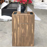 Vase à fleurs et pots de plantes modernes de luxe en acier inoxydable durable, finition dorée, pour fleurs artificielles, maison, jardin, usage extérieur