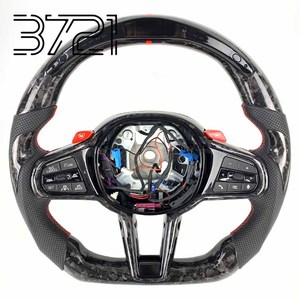 Volant en fibre de carbone pour BMW G20 G30 F30 F10 LCI, affichage LED M Performance, volants en cuir personnalisés, 2012-2024 - Product Image 1