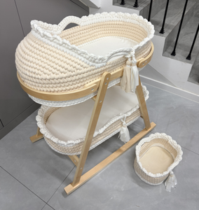 Baumwollseil-Moseskorb Modernes Design Baby-Wickelkorb Tragbar für Schlafzimmer-Krippen - Product Image 2