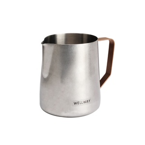 เหยือกตีฟองนมสแตนเลส WELLWAY ดีไซน์มินิมอล ทนทาน ชุดกาแฟชา 20 ออนซ์ - Product Image 2